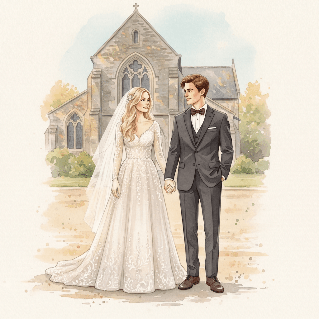 Page 20 of Eva & Daniel's book: the ceremony at the Melun church